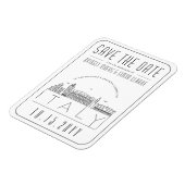 Italië Trip Weddenschap gestileerde Skyline Save t Magneet (Linkerzijde)