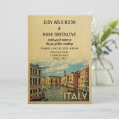 Italië Uitnodiging tot bruiloft  Venetië (Staand voorkant)