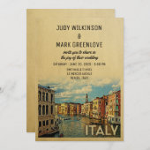 Italië Uitnodiging tot bruiloft  Venetië (Voorkant / Achterkant)