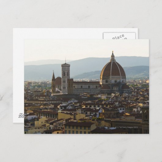Italië, Uitzicht van Florence met Basilica Di Feestdagenkaart (Voorkant / Achterkant)