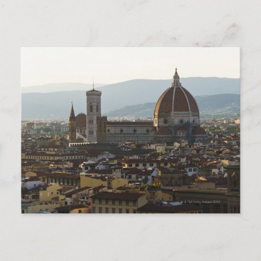 Italië, Uitzicht van Florence met Basilica Di Feestdagenkaart (Voorkant)