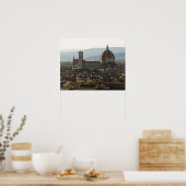 Italië, Uitzicht van Florence met de Basilica di S Poster (Keuken)
