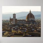 Italië, Uitzicht van Florence met de Basilica di S Poster (Voorkant)