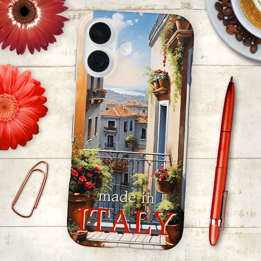 Italië Uitzicht vanaf een Italiaans balkon Case-Mate iPhone Case