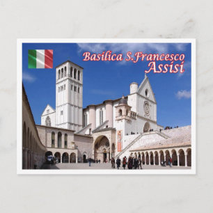 Italië - Umbria - Assisi - Basilica San Francesco  Briefkaart