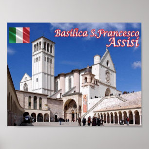 Italië - Umbria - Assisi - Basilica San Francesco  Poster
