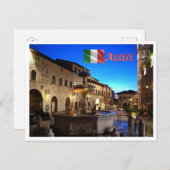 Italië - Umbria - Assisi - Town Hall Square - Briefkaart (Voorkant / Achterkant)