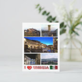Italië - Umbria - I Love - Briefkaart (Staand voorkant)