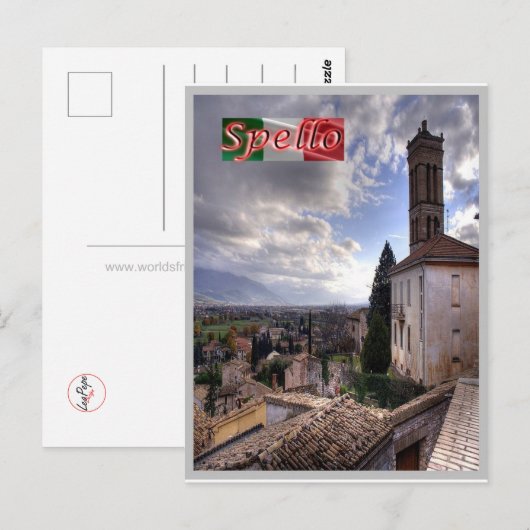 Italië - Umbria - Spello - Briefkaart (Voorkant / Achterkant)