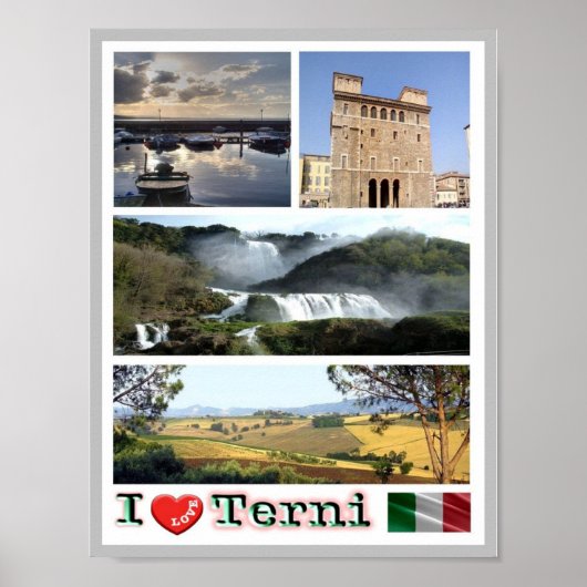 Italië - Umbria - Terni - I Love - Poster (Voorkant)
