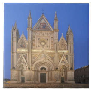 Italië, Umbrië, Orvieto, Dom van Orvieto Tegeltje