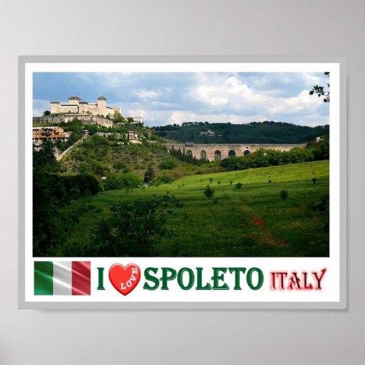 Italië - Umbrië - Spoleto - I Love - Poster (Voorkant)