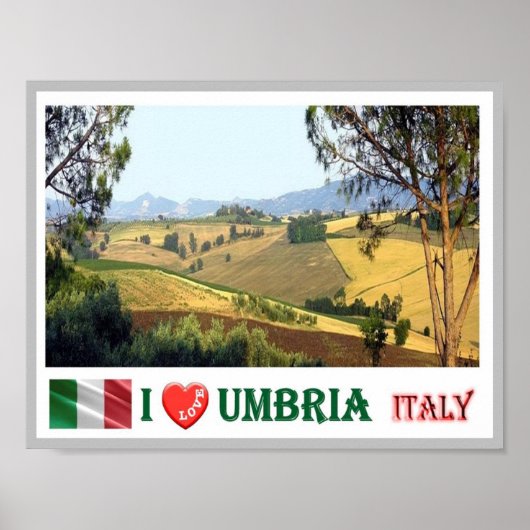 Italië - Umbrië - typisch Umbriaans landschap - Poster (Voorkant)