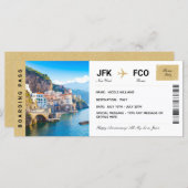 Italië Vacature Travel Cicket Boarding Pass (Voorkant / Achterkant)