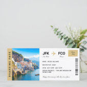 Italië Vakantie Reis Cadeau Ticket Instapkaart (Staand voorkant)