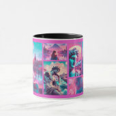 Italië | Vaporwave Retrowave, Aangepaste fotokolla Mok (Midden)