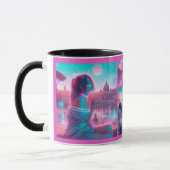Italië | Vaporwave Retrowave, Aangepaste fotokolla Mok (Links)