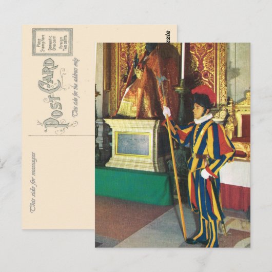 Italië, Vaticaan Rome, Zwitserse Garde Briefkaart (Voorkant / Achterkant)