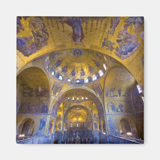 Italië, Venetië. Binnenkant van de St. Marks kathe Magneet (Voorkant)