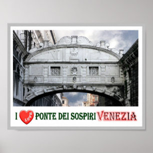 Italië - Venetië - Bridge Palace bij de Sighs - Poster