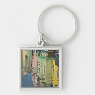 Italië, Venetië, Burano. Kleurrijke huizen langs Sleutelhanger