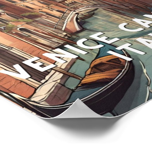 Italië Venetië canalas venezia Venetiaanse reizen Poster (Hoek)