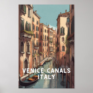 Italië Venetië canalas venezia Venetiaanse reizen Poster