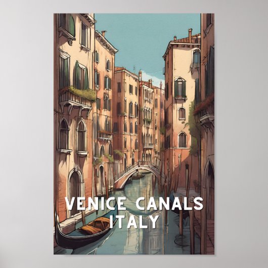 Italië Venetië canalas venezia Venetiaanse reizen Poster (Voorkant)