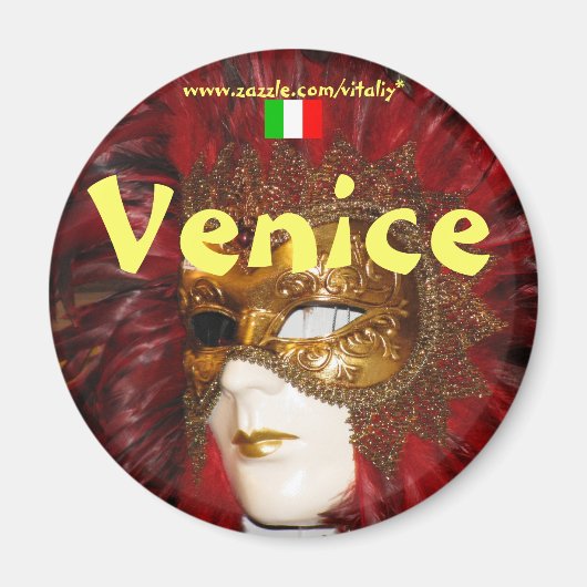 Italië Venetië cool masker magneet ontwerp (Voorkant)