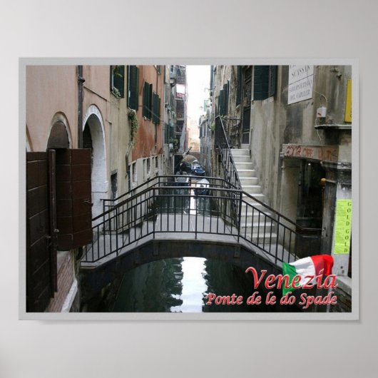 Italië - Venetië - De le do Spade Bridge - Poster (Voorkant)
