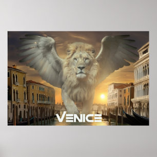 ITALIË - VENETIË - GEVLEUGELDE LEEUW POSTER
