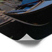 Italië, Venetië, gondels langs het kanaal Poster (Hoek)