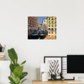 Italië, Venetië, gondels langs het kanaal Poster (Thuiskantoor)