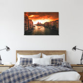 Italië Venetië Grote Kanaal Canvas Print (Insitu (Slaapkamer))
