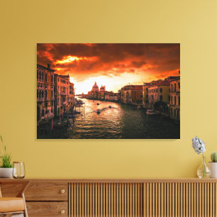 Italië Venetië Grote Kanaal Canvas Print