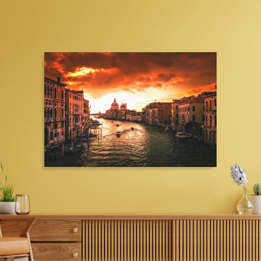 Italië Venetië Grote Kanaal Canvas Print (Insitu (Woonkamer))