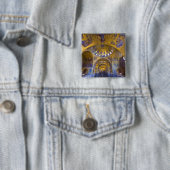 Italië, Venetië. Interieur van de Sint-Marcuskathe Vierkante Button 5,1 Cm (In situ)