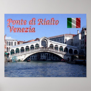 Italië - Venetië - Rialto - brug - Poster