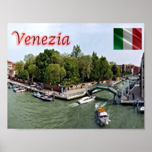 Italië - Venetië - Rio Novo - Giardini Papadopoli Poster