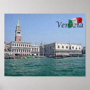 Italië - Venetië - San Marco - Skyline - Poster