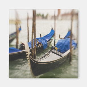 Italië, Venetië, Selectieve focus van gondel in de Magneet