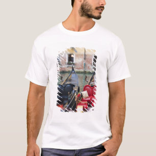 Italië, Venetië, Selectieve focus van gondel in de T-shirt