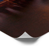 Italië, Venetië. Verankerde gondela's bij schemerl Poster (Hoek)