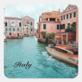 Italië Venetië Vierkante Sticker (Voorkant)