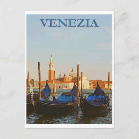 Italië Venetië Vintage Travel Briefkaart (Voorkant)