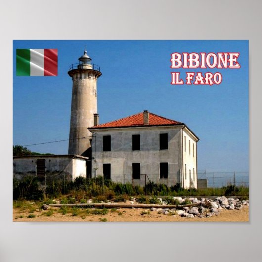 Italië - Veneto - Bibione - Lighthouse - Poster (Voorkant)