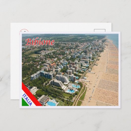 Italië - Veneto - Bibione - Uitzicht vanuit de luc Briefkaart (Voorkant / Achterkant)