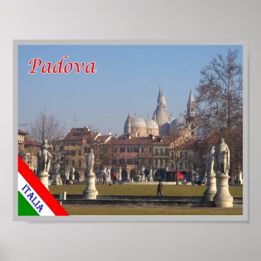 Italië - Veneto - Padova - Statues - Poster (Voorkant)