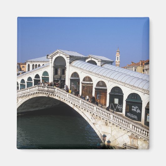 Italië, Veneto, Venetië, brug over de Rialto Magneet (Voorkant)