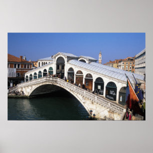 Italië, Veneto, Venetië, brug over de Rialto Poster